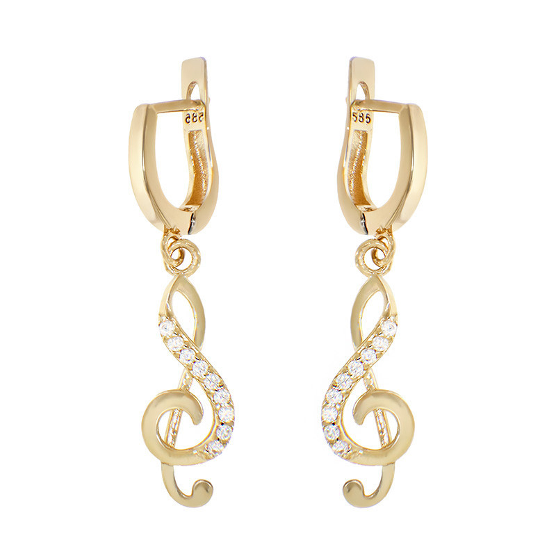 Cercei, Aur Galben, 14 k, 3.16 gr, Cod Produs: 825237 - Tezaurshop.ro