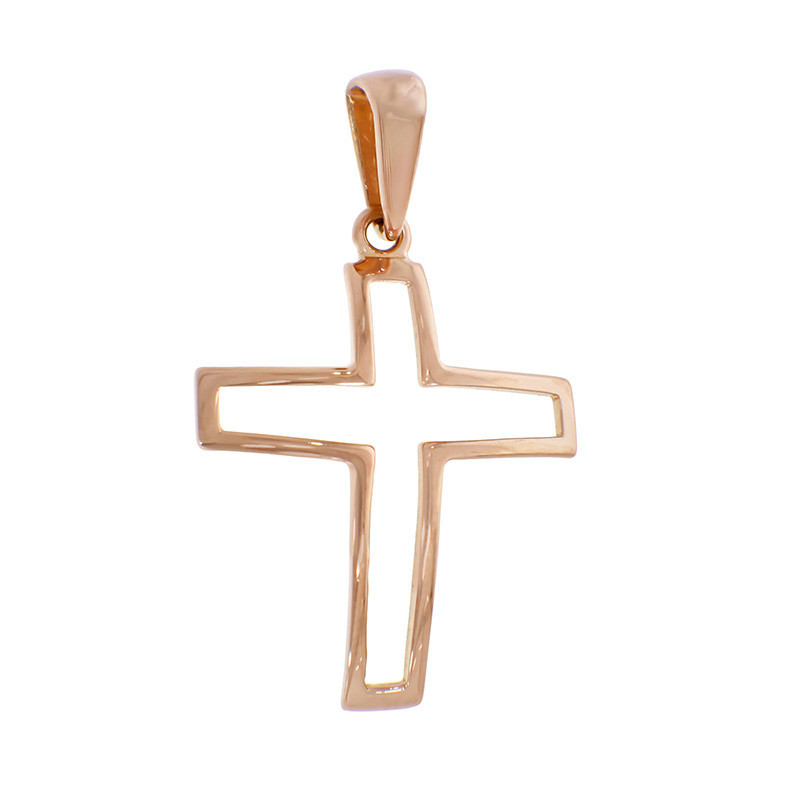 Pandantiv Cruce, Aur Roz, 18 k, 1.54 gr, Cod Produs: 825437 - Tezaurshop.ro