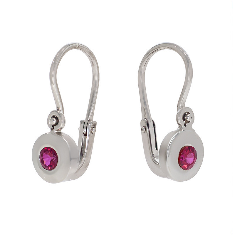 Cercei, Aur Alb, 14 k, 1.29 gr, Cod Produs: 828179 - Tezaurshop.ro