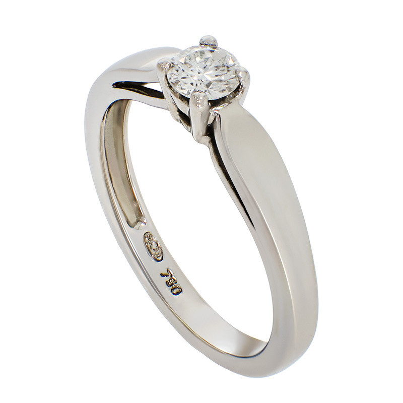 Inel De Logodna, Aur Alb, 18 k, 3.28 gr, cu Diamante, Cod Produs: 830312 - Tezaurshop.ro
