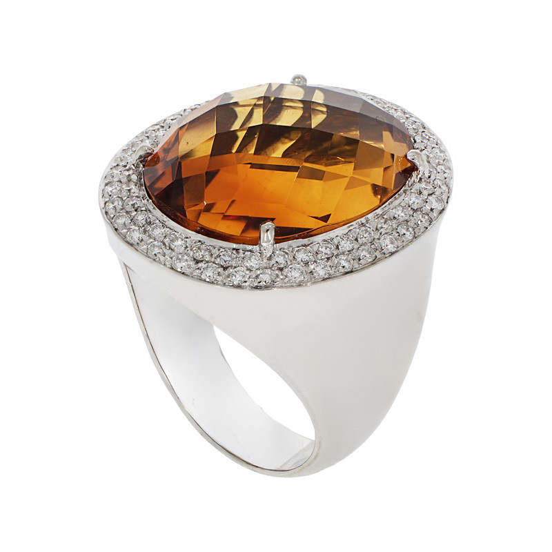 Inel, Aur Alb, 18 k, 16.52 gr, cu Diamante, Cod Produs: 832302 - Tezaurshop.ro
