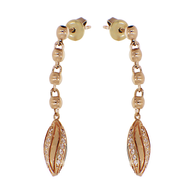 Cercei, Aur Roz, 14 k, 3.34 gr, Cod Produs: 832938 - Tezaurshop.ro