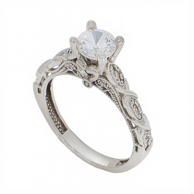 Inel De Logodna, Aur Alb, 14 k, 3.3 gr, Cod Produs: 834217 - Tezaurshop.ro