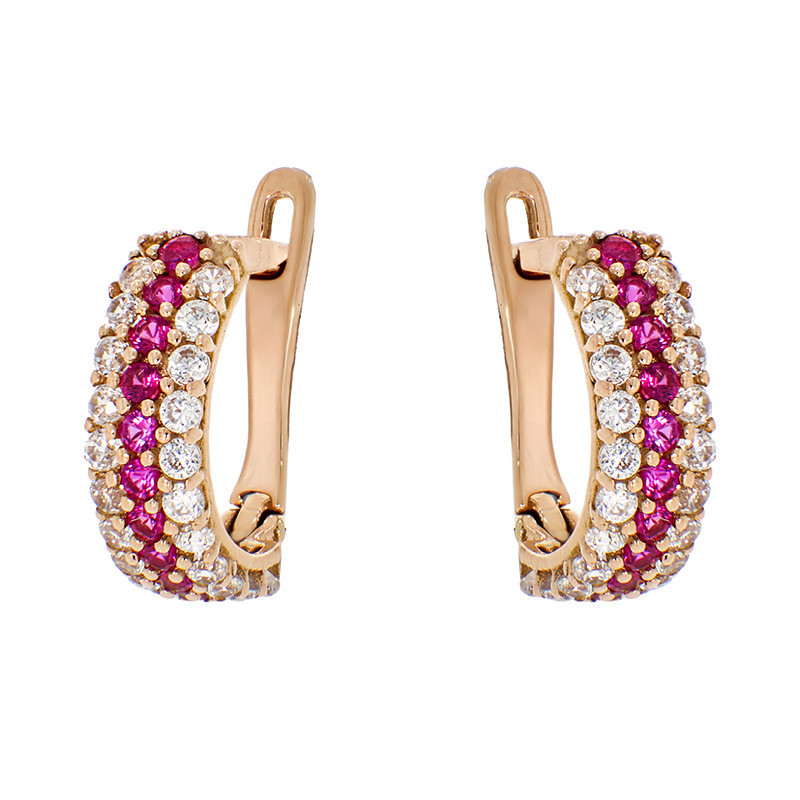 Cercei, Aur Roz, 14 k, 1.61 gr, Cod Produs: 836714 - Tezaurshop.ro