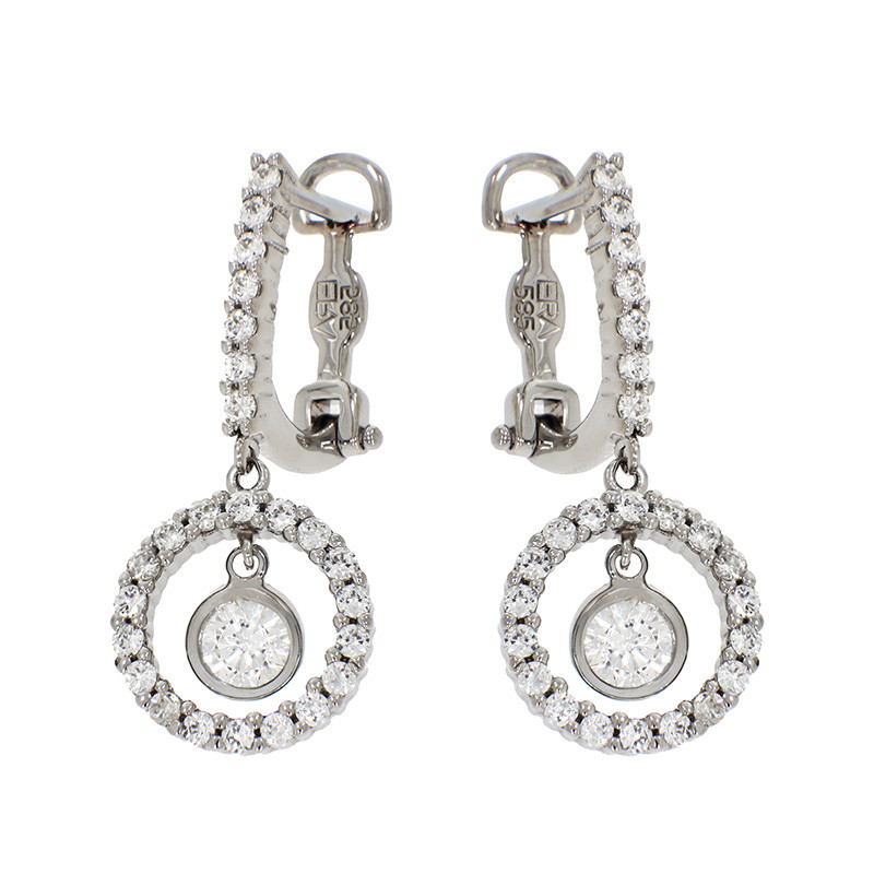Cercei, Aur Alb, 14 k, 5.13 gr, Cod Produs: 837423 - Tezaurshop.ro