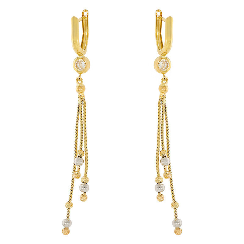 Cercei, Aur Mixt, 14 k, 4.34 gr, Cod Produs: 837821 - Tezaurshop.ro
