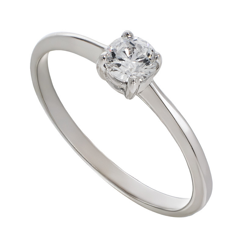 Inel De Logodna, Aur Alb, 14 k, 1.21 gr, Cod Produs: 838649 - Tezaurshop.ro