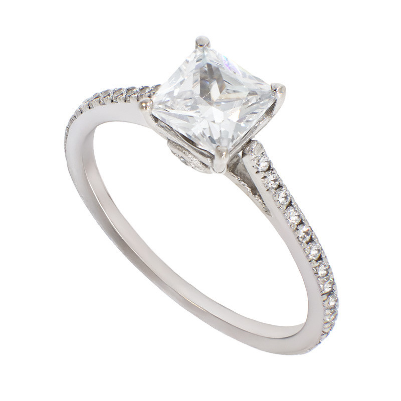 Inel De Logodna, Aur Alb, 14 k, 2.64 gr, Cod Produs: 838684 - Tezaurshop.ro