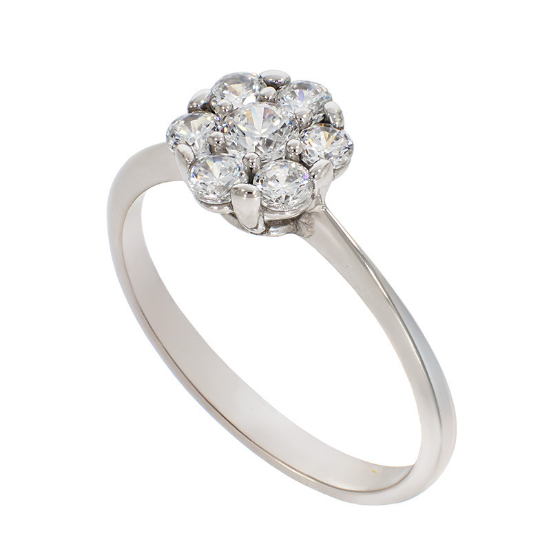 Inel De Logodna, Aur Alb, 14 k, 1.78 gr, Cod Produs: 838719 - Tezaurshop.ro