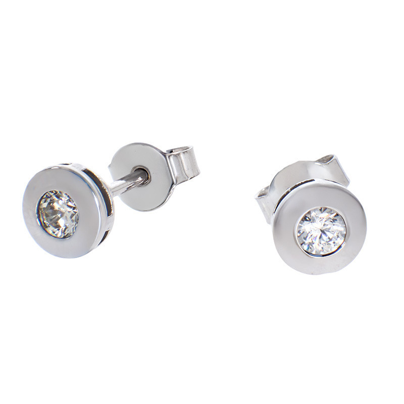 Cercei, Aur Alb, 14 k, 1.01 gr, Cod Produs: 839815 - Tezaurshop.ro