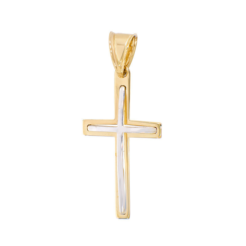 Pandantiv Cruce, Aur Mixt, 14 k, 0.65 gr, Cod Produs: 840334 - Tezaurshop.ro