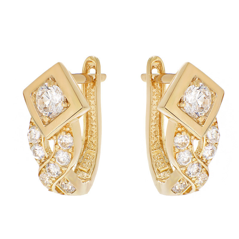 Cercei, Aur Galben, 14 k, 5 gr, Cod Produs: 840350 - Tezaurshop.ro