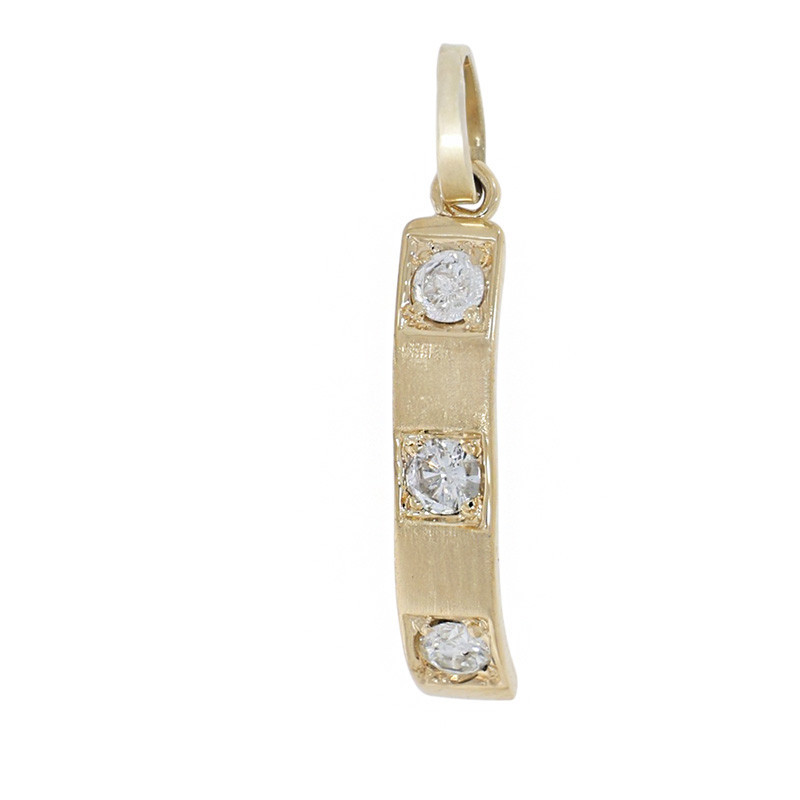 Pandantiv, Aur Galben, 18 k, 0.94 gr, cu Diamante, Cod Produs: 842048 - Tezaurshop.ro