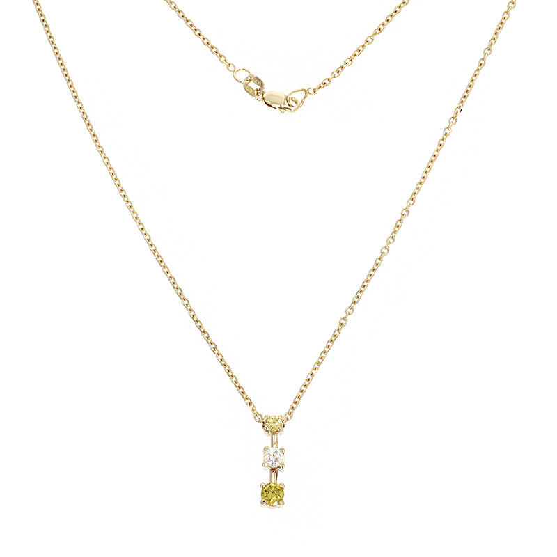 Colier, Aur Galben, 14 k, 3.92 gr, cu Diamante, Cod Produs: 842057 - Tezaurshop.ro