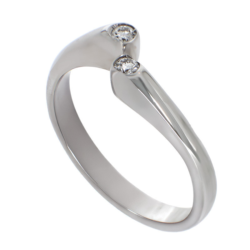 Inel, Aur Alb, 18 k, 4.17 gr, cu Diamante, Cod Produs: 842161 - Tezaurshop.ro