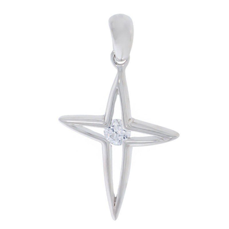 Pandantiv Cruce, Aur Alb, 18 k, 3.21 gr, Cod Produs: 842262 - Tezaurshop.ro