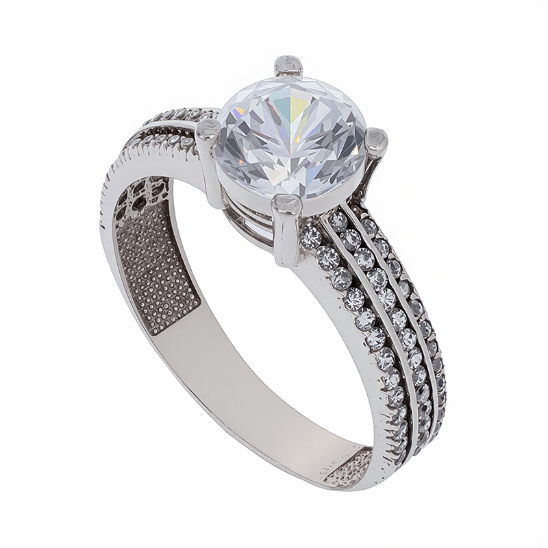 Inel De Logodna, Aur Alb, 14 k, 3.4 gr, Cod Produs: 842629 - Tezaurshop.ro