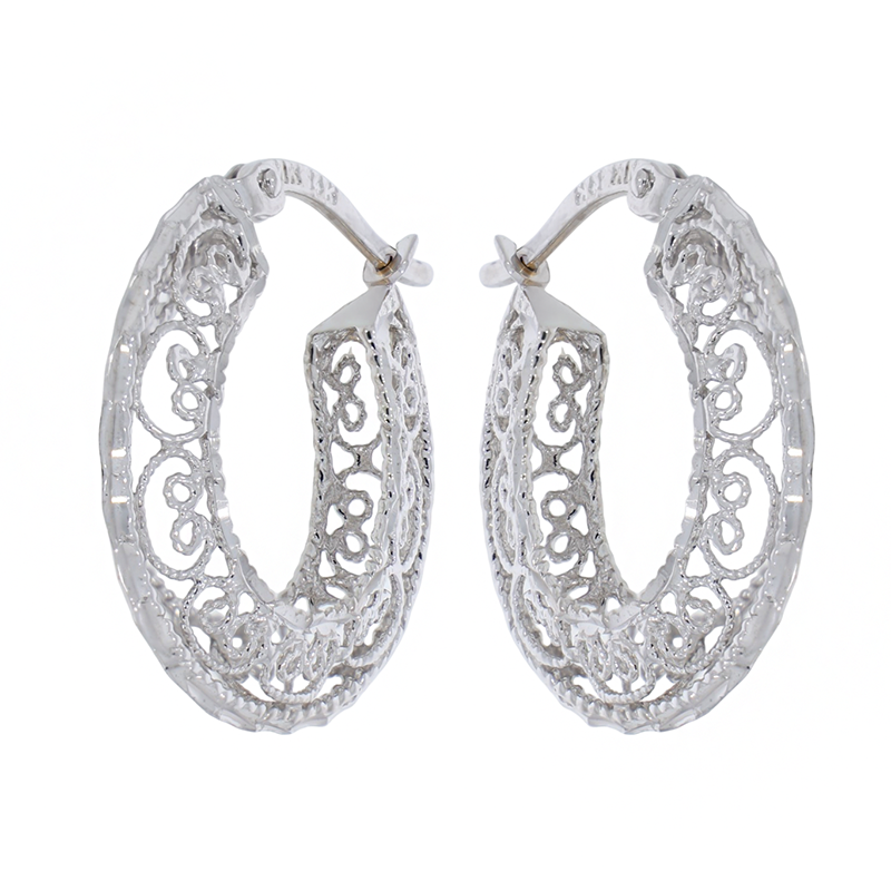 Cercei, Aur Alb, 14 k, 3.26 gr, Cod Produs: 842825 - Tezaurshop.ro