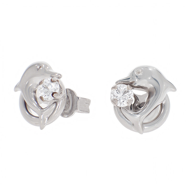 Cercei, Aur Alb, 14 k, 1.13 gr, Cod Produs: 844583 - Tezaurshop.ro