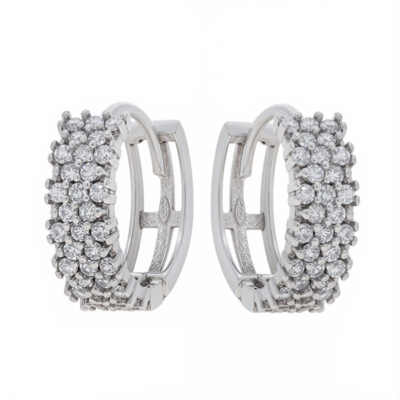 Cercei, Aur Alb, 14 k, 1.98 gr, Cod Produs: 844830 - Tezaurshop.ro