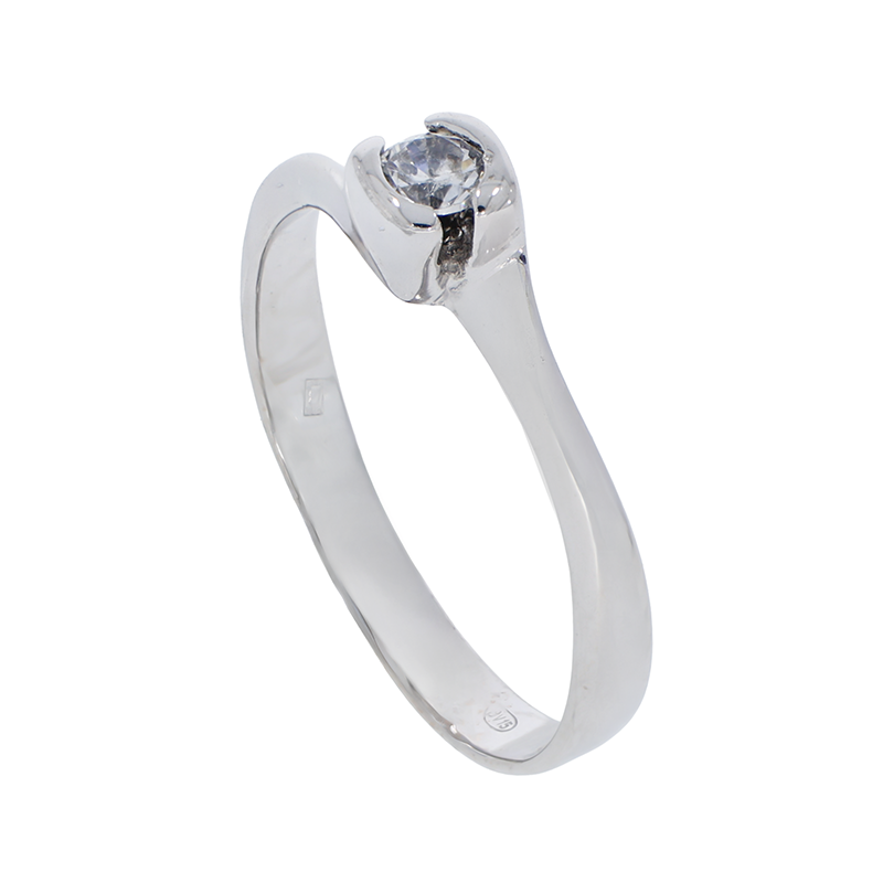 Inel De Logodna, Aur Alb, 14 k, 1.84 gr, Cod Produs: 844908 - Tezaurshop.ro