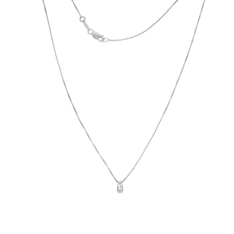 Colier, Aur Alb, 18 k, 2.17 gr, cu Diamante, Cod Produs: 845016 - Tezaurshop.ro