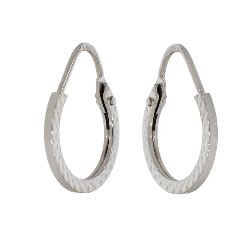 Cercei, Aur Alb, 14 k, 1.07 gr, Cod Produs: 845387 - Tezaurshop.ro