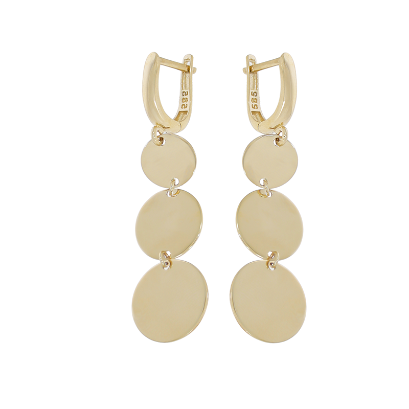 Cercei, Aur Galben, 14 k, 4.27 gr, Cod Produs: 845925 - Tezaurshop.ro