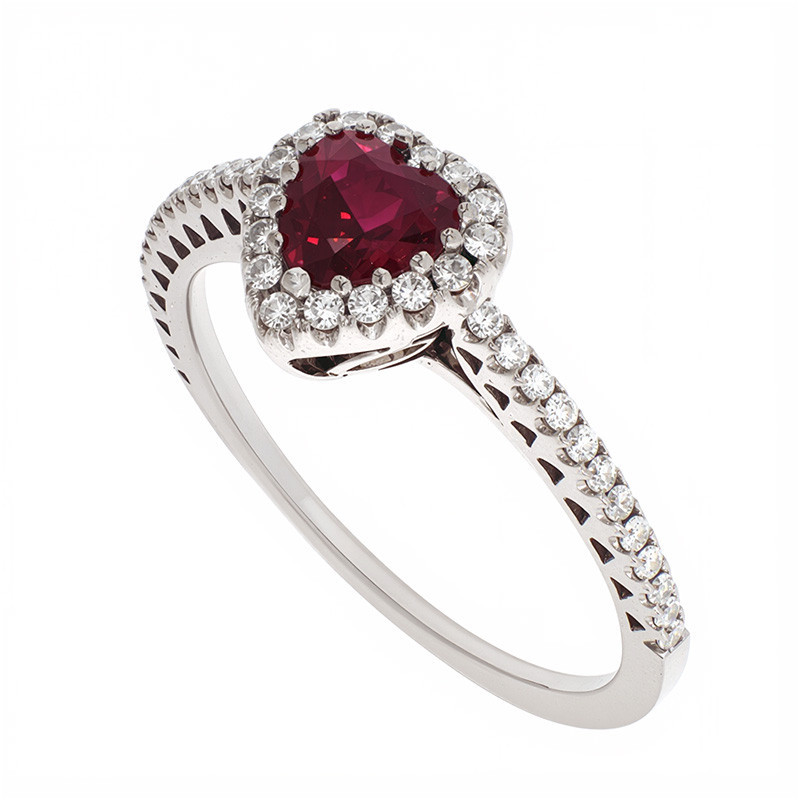 Inel De Logodna, Aur Alb, 18 k, 2.64 gr, cu Diamante, Cod Produs: 845994 - Tezaurshop.ro