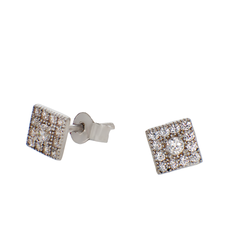 Cercei, Aur Alb, 14 k, 1.09 gr, Cod Produs: 846038 - Tezaurshop.ro