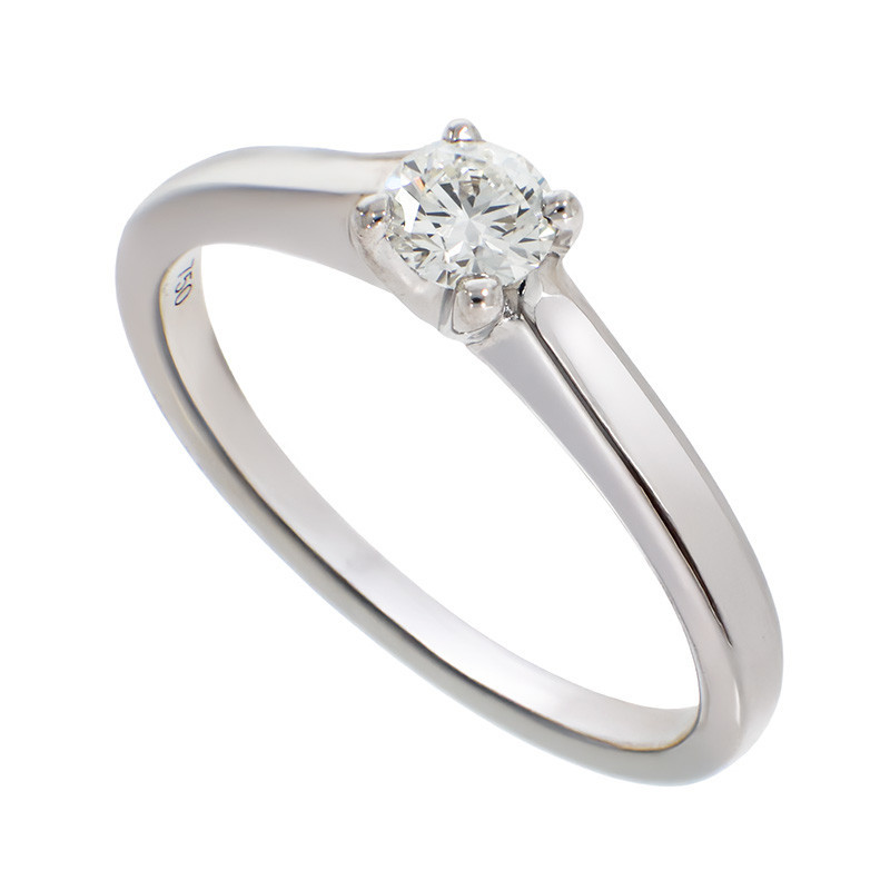Inel De Logodna, Aur Alb, 18 k, 2.37 gr, cu Diamante, Cod Produs: 846288 - Tezaurshop.ro