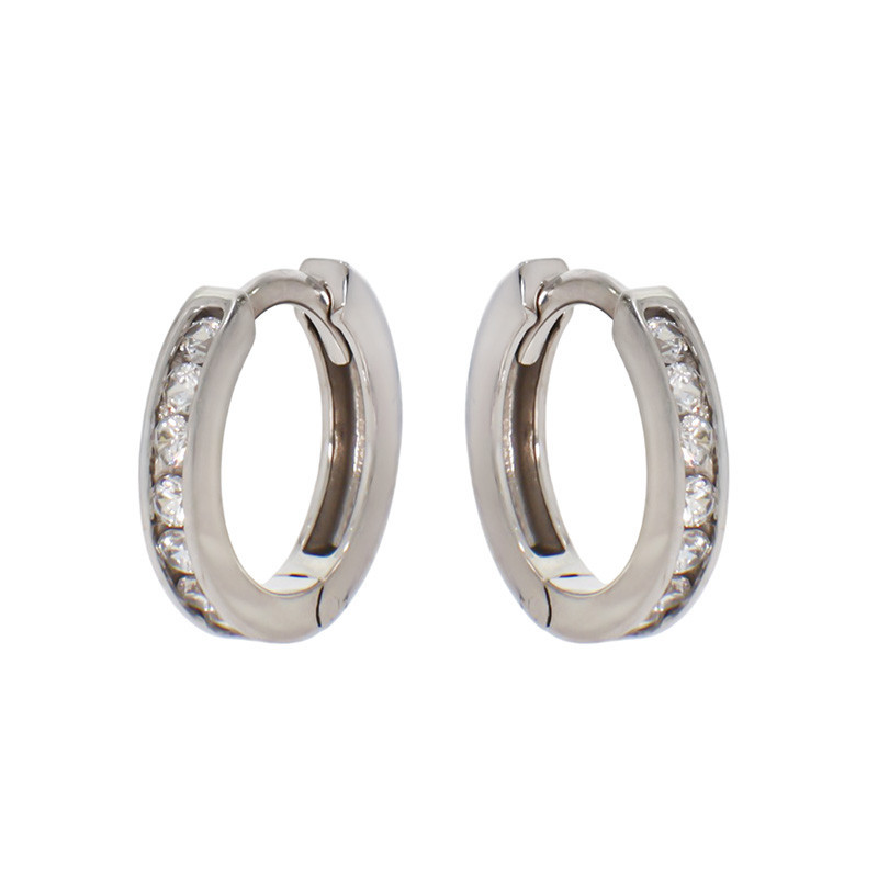 Cercei, Aur Alb, 14 k, 1.6 gr, Cod Produs: 849093 - Tezaurshop.ro