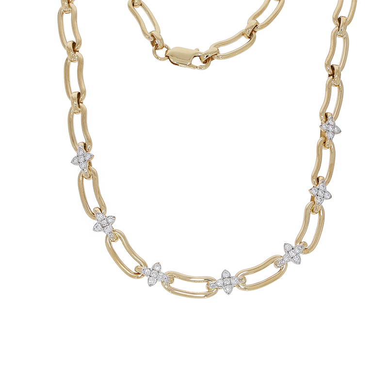 Colier, Aur Galben, 18 k, 62.57 gr, cu Diamante, Cod Produs: 849622 - Tezaurshop.ro