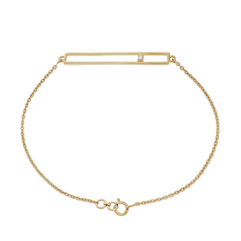 Bratara, Aur Galben, 18 k, 2.45 gr, cu Diamante, Cod Produs: 850991 - Tezaurshop.ro