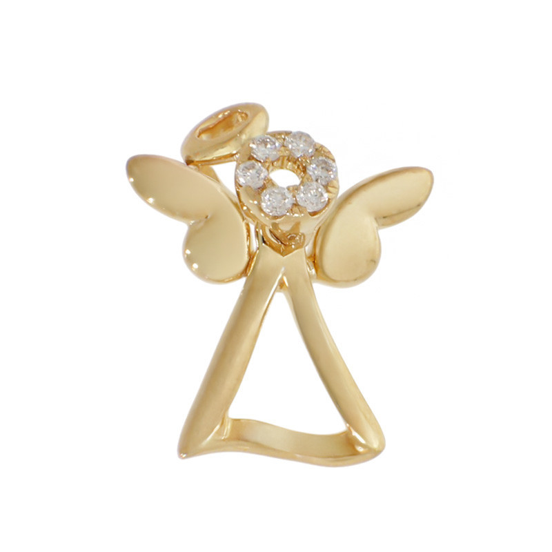 Pandantiv, Aur Galben, 14 k, 0.68 gr, cu Diamante, Cod Produs: 851636 - Tezaurshop.ro