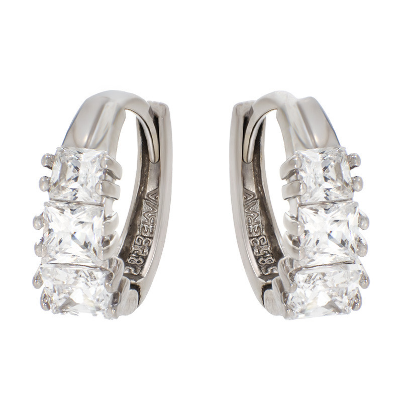 Cercei, Aur Alb, 14 k, 3.32 gr, Cod Produs: 851960 - Tezaurshop.ro