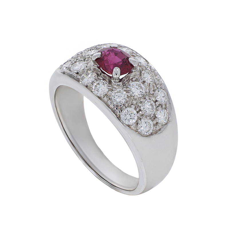 Inel, Aur Alb, 18 k, 7.89 gr, cu Diamante, Cod Produs: 853638 - Tezaurshop.ro
