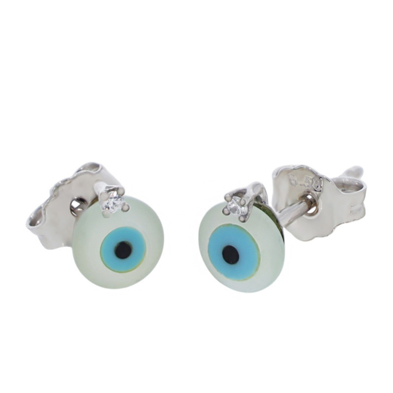 Cercei, Aur Alb, 14 k, 0.73 gr, Cod Produs: 856018 - Tezaurshop.ro