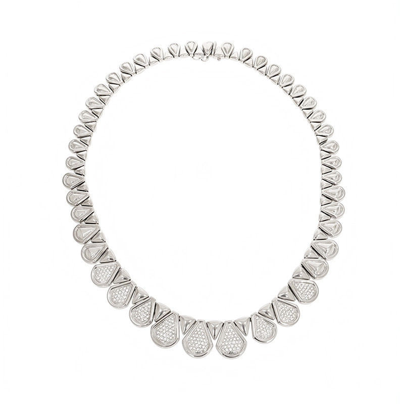 Colier, Aur Alb, 18 k, 94.08 gr, cu Diamante, Cod Produs: 856056 - Tezaurshop.ro