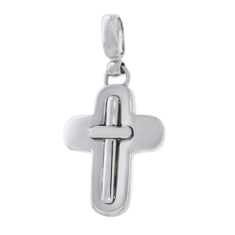 Pandantiv Cruce, Aur Alb, 18 k, 5.75 gr, Cod Produs: 856530 - Tezaurshop.ro