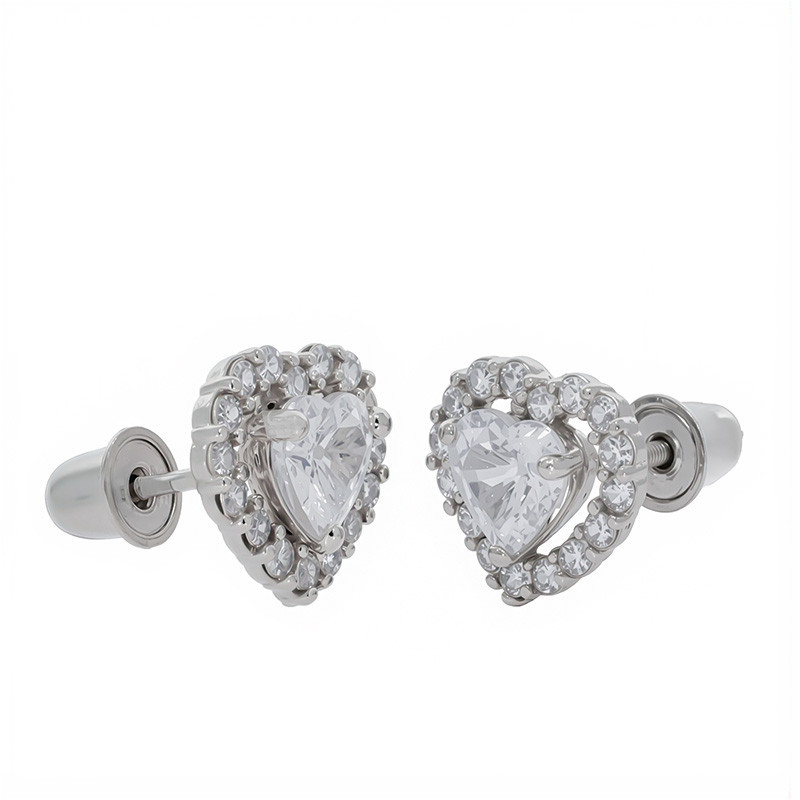 Cercei, Aur Alb, 14 k, 0.98 gr, Cod Produs: 856642 - Tezaurshop.ro