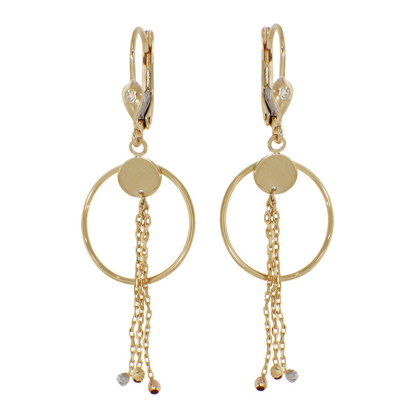 Cercei, Aur Mixt, 14 k, 2.5 gr, Cod Produs: 857130 - Tezaurshop.ro