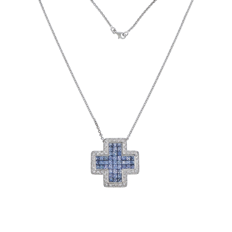 Colier, Aur Alb, 18 k, 22.93 gr, cu Diamante, Cod Produs: 857449 - Tezaurshop.ro