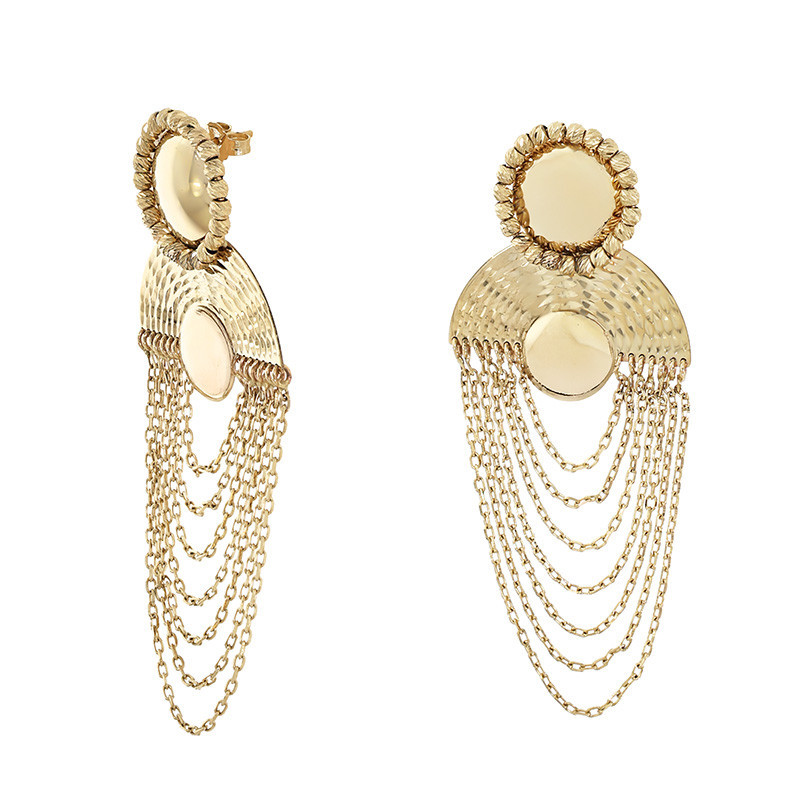Cercei, Aur Galben, 14 k, 12.35 gr, Cod Produs: 858663 - Tezaurshop.ro