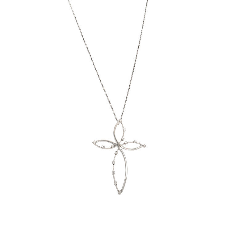 Colier, Aur Alb, 18 k, 7.41 gr, cu Diamante, Cod Produs: 858949 - Tezaurshop.ro