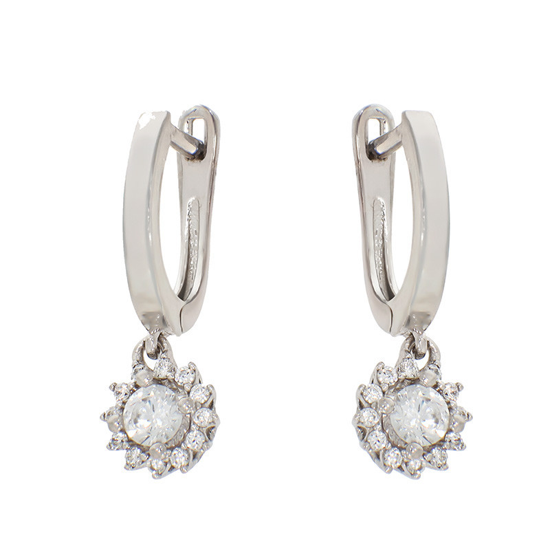 Cercei, Aur Alb, 14 k, 3.61 gr, Cod Produs: 860817 - Tezaurshop.ro