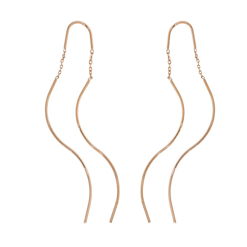 Cercei, Aur Roz, 14 k, 1.82 gr, Cod Produs: 862209 - Tezaurshop.ro