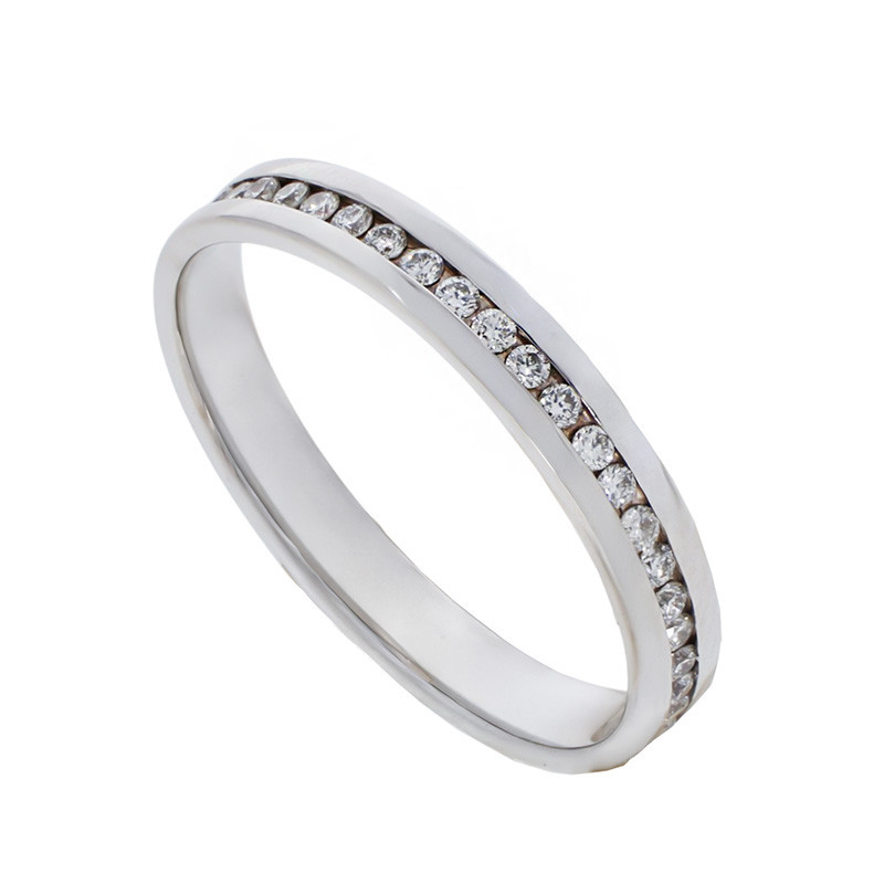 Inel, Aur Alb, 18 k, 2.16 gr, cu Diamante, Cod Produs: 863612 - Tezaurshop.ro