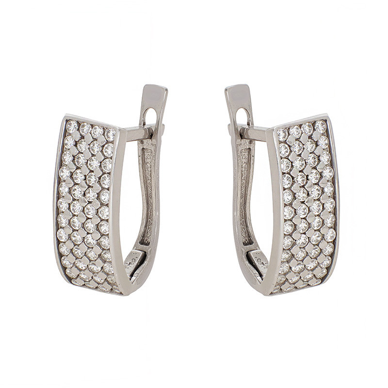 Cercei, Aur Alb, 18 k, 3.04 gr, Cod Produs: 863941 - Tezaurshop.ro