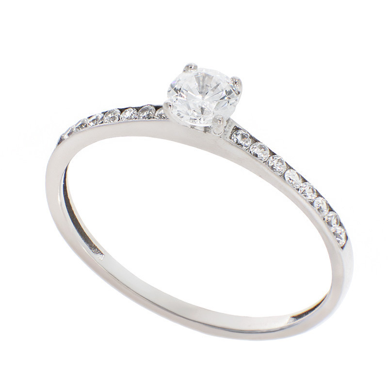 Inel De Logodna, Aur Alb, 14 k, 1.06 gr, Cod Produs: 866275 - Tezaurshop.ro